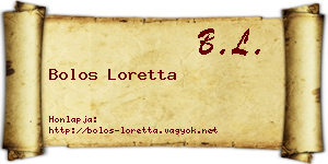 Bolos Loretta névjegykártya